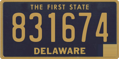 DE license plate 831674