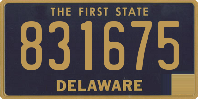DE license plate 831675