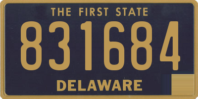 DE license plate 831684