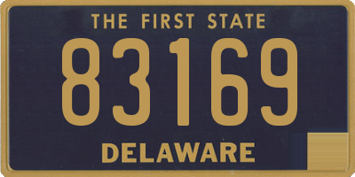 DE license plate 83169
