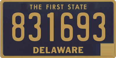 DE license plate 831693