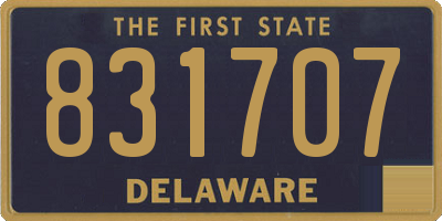 DE license plate 831707