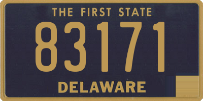 DE license plate 83171