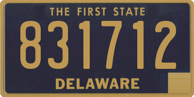 DE license plate 831712