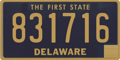 DE license plate 831716