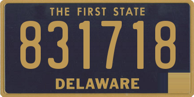 DE license plate 831718