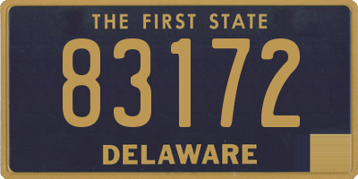 DE license plate 83172