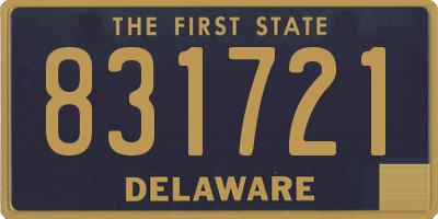 DE license plate 831721