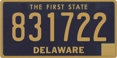 DE license plate 831722
