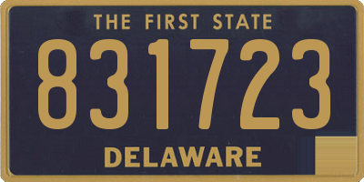 DE license plate 831723