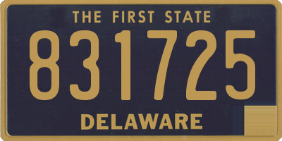 DE license plate 831725