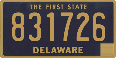DE license plate 831726