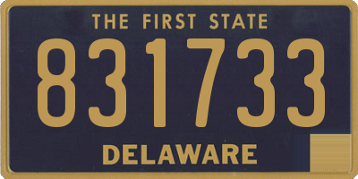 DE license plate 831733