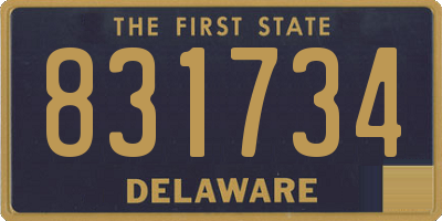 DE license plate 831734