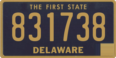DE license plate 831738