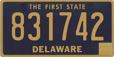 DE license plate 831742