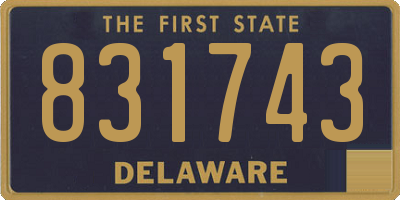 DE license plate 831743