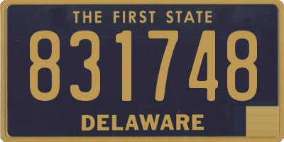 DE license plate 831748