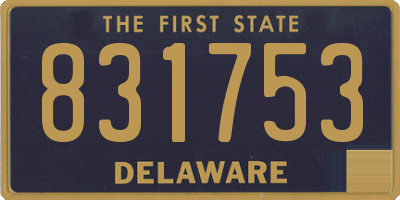 DE license plate 831753