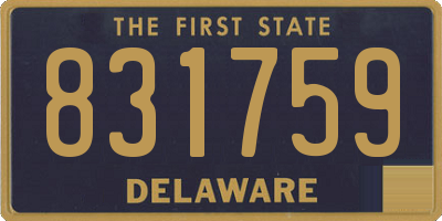 DE license plate 831759