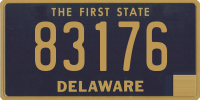 DE license plate 83176