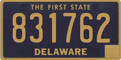 DE license plate 831762