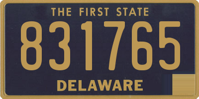 DE license plate 831765