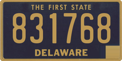 DE license plate 831768