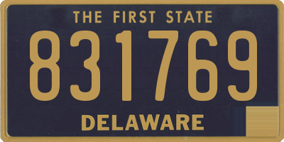 DE license plate 831769