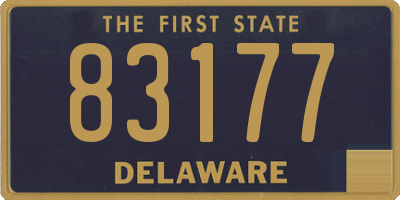 DE license plate 83177