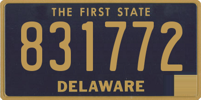 DE license plate 831772
