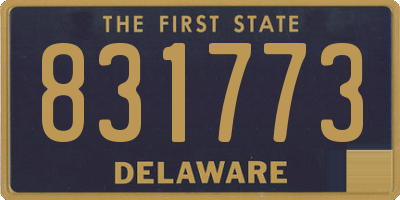 DE license plate 831773