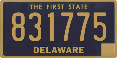DE license plate 831775