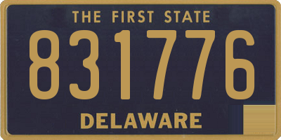 DE license plate 831776