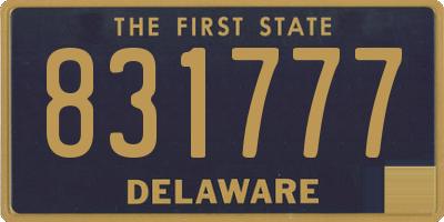 DE license plate 831777