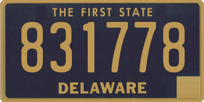 DE license plate 831778