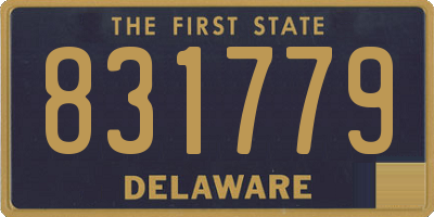 DE license plate 831779