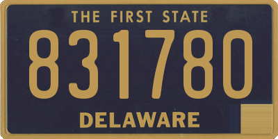 DE license plate 831780