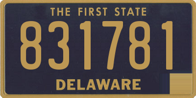 DE license plate 831781