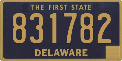 DE license plate 831782