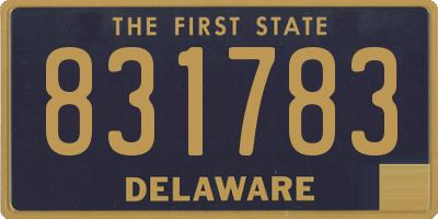 DE license plate 831783
