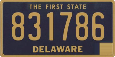 DE license plate 831786