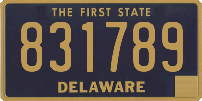 DE license plate 831789