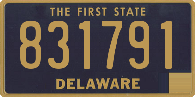DE license plate 831791