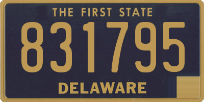 DE license plate 831795