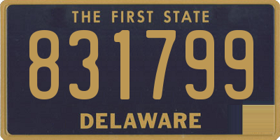 DE license plate 831799