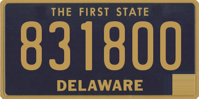 DE license plate 831800