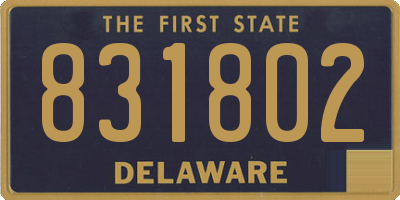 DE license plate 831802