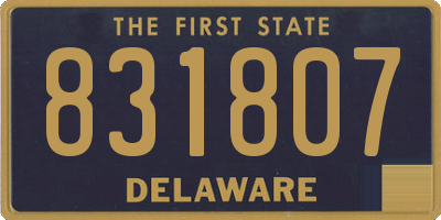 DE license plate 831807