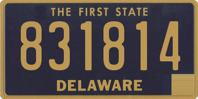 DE license plate 831814